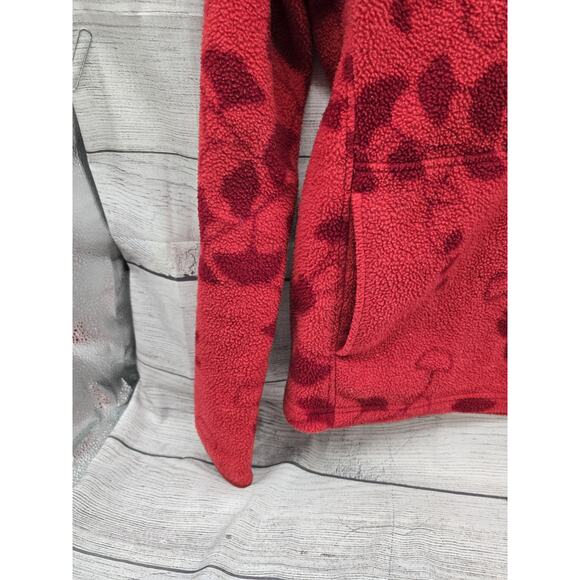 Vintage Patagonia Synchilla Fleece Pullover 1/4 Zip Size MED Floral Design Red - Picture 5 of 10